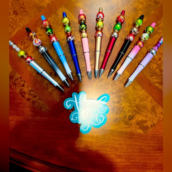 Gift Decorative Pens💞 Tops of Ink Pens are Beaded & Jeweled $10each - Picture 3 of 3